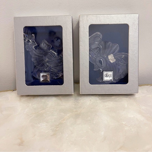 Mikasa Crystal Glass Cherub Star & Harp Ornaments Boxed - Picture 4 of 15
